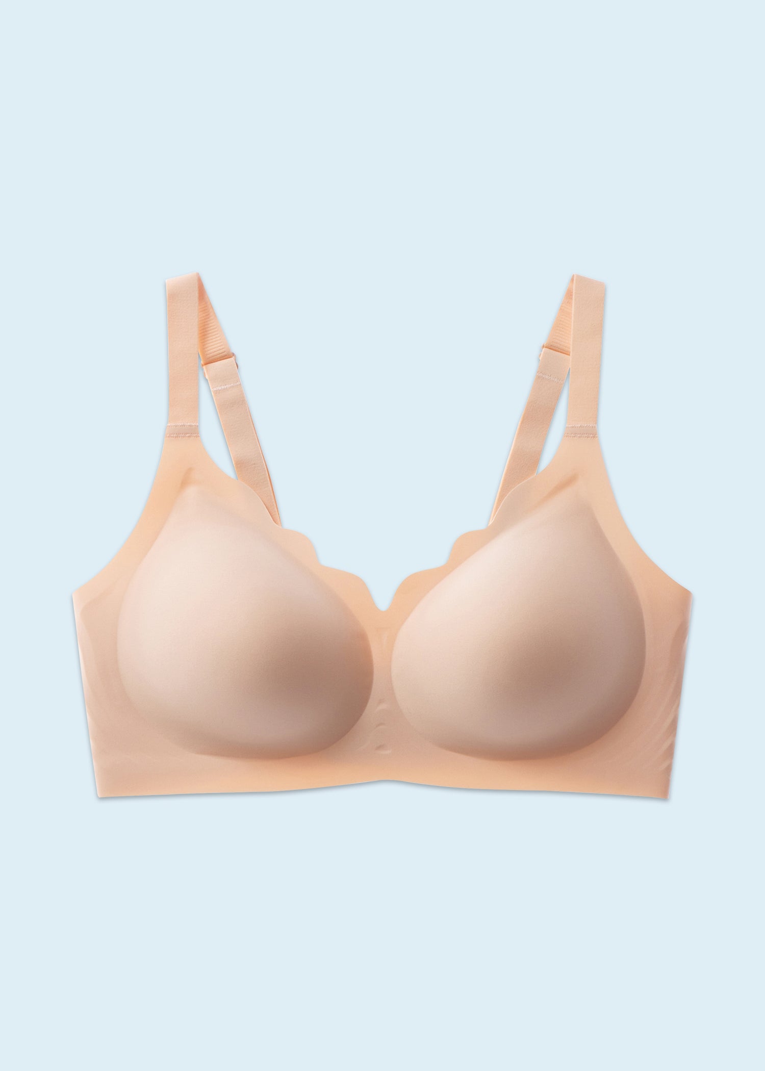 Posefree Scalloped Wireless Seamless Push Up Bra