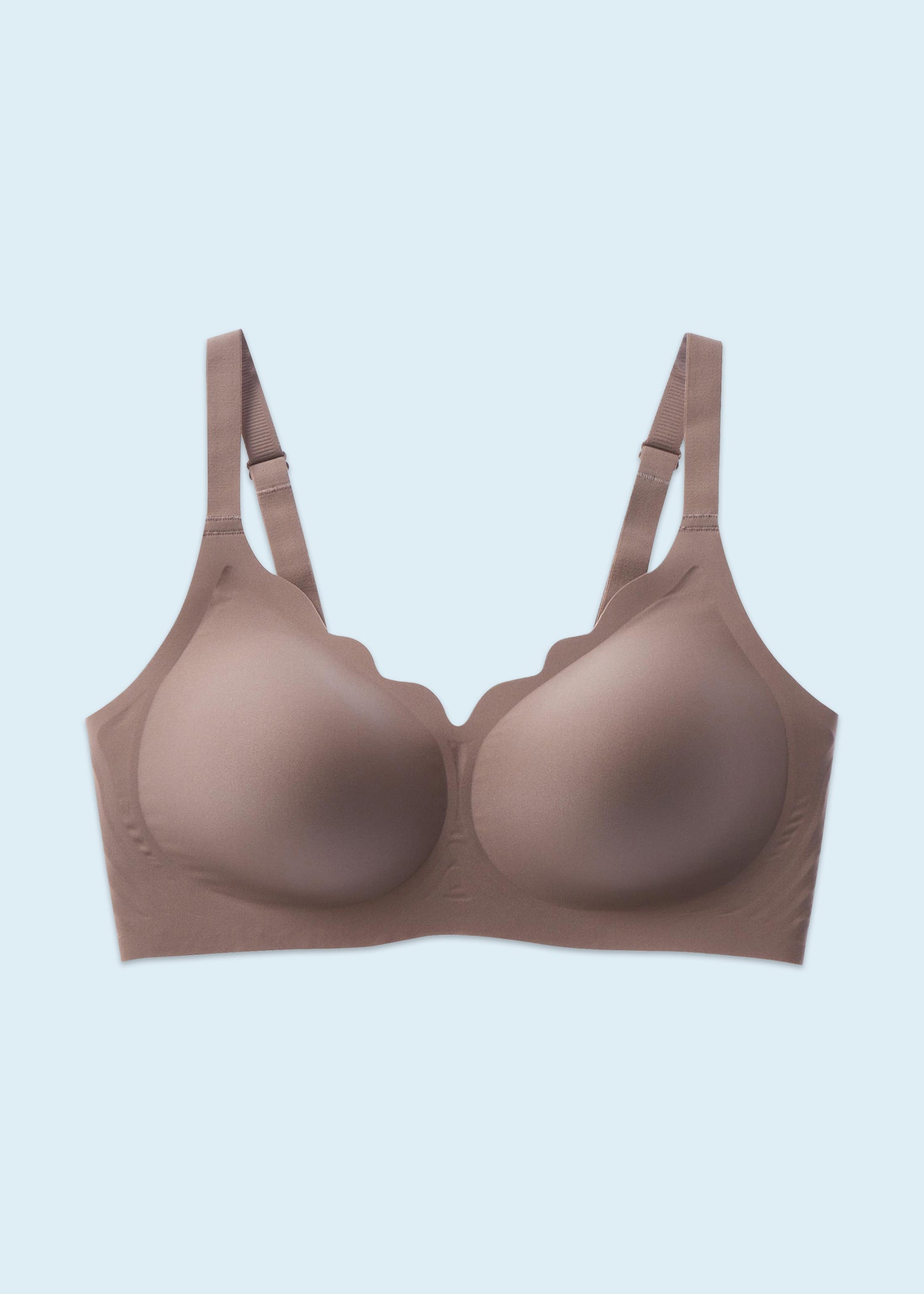 Posefree Scalloped Wireless Seamless Push Up Bra