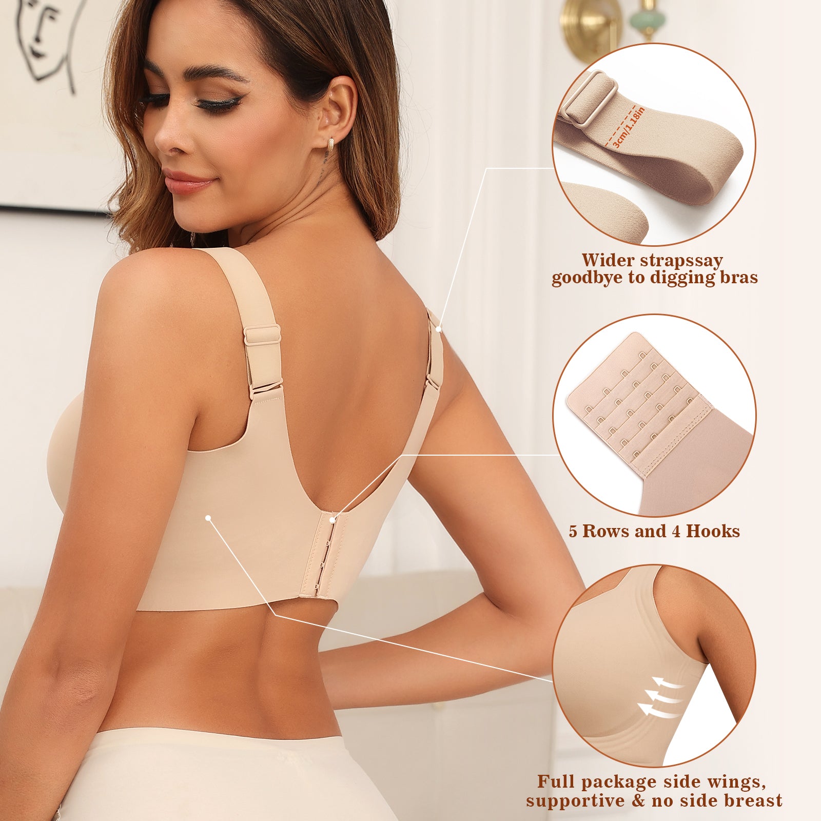 Full Coverage Seamless Wireless Supportive Bra