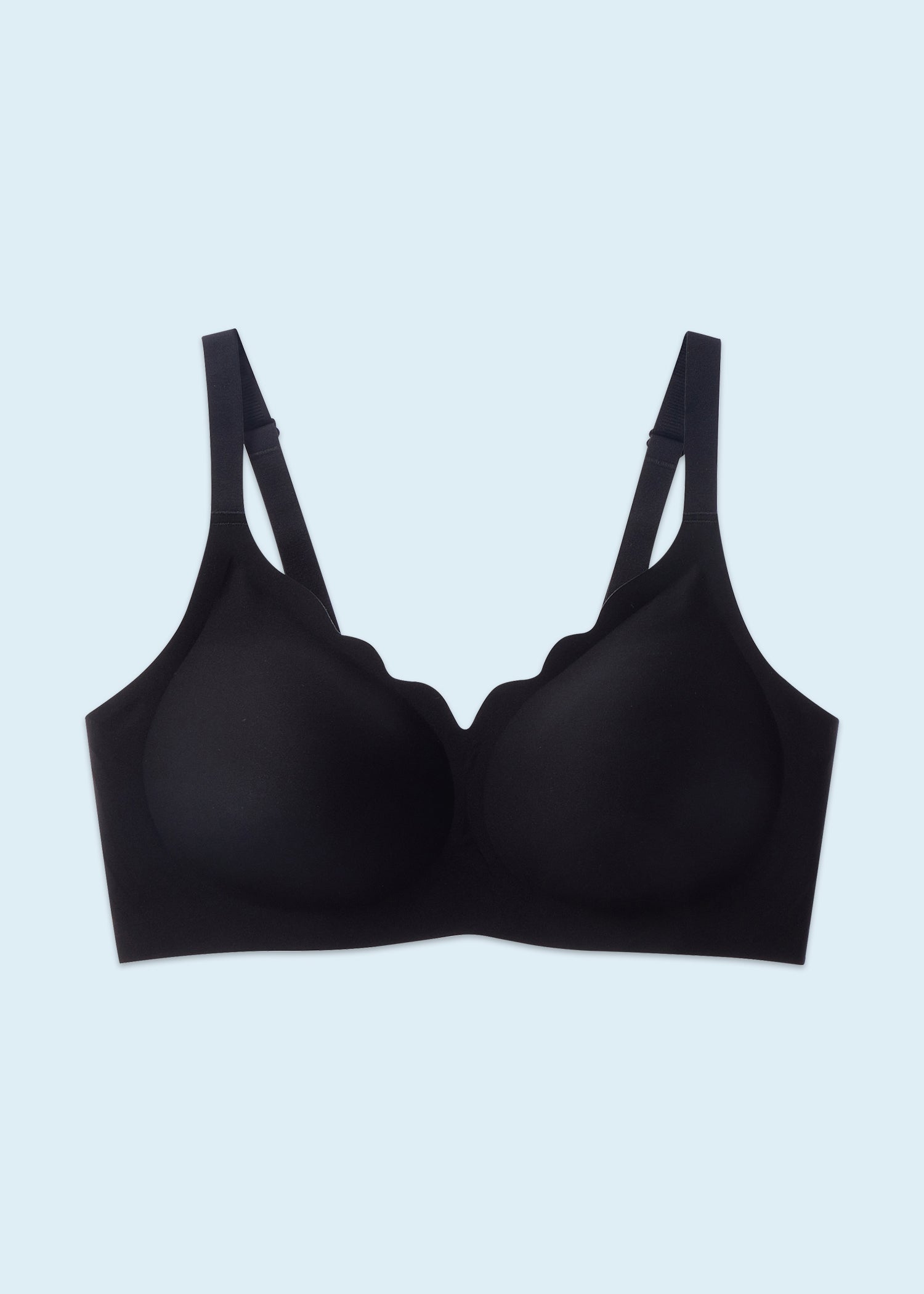 Posefree Scalloped Wireless Seamless Push Up Bra