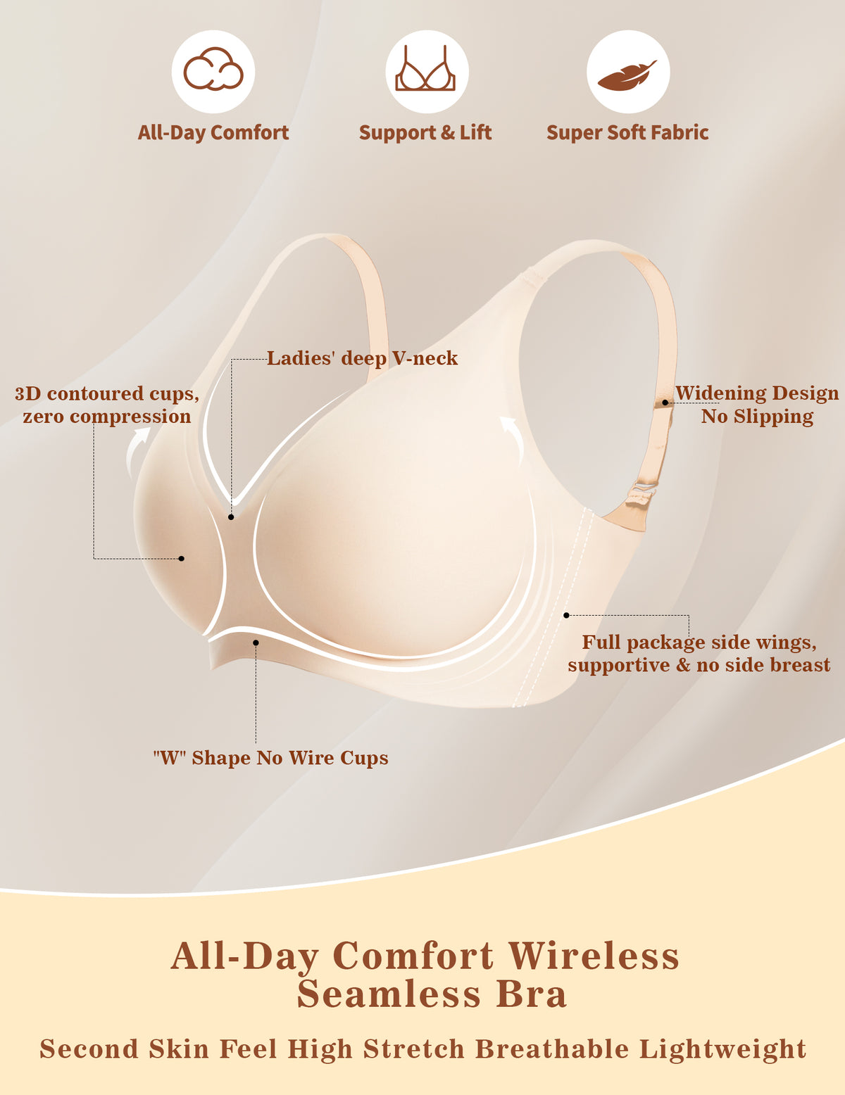 Xnova Women's Wireless Push Up Bras Ladies Non Wired Soft Support Full Xnova Women's Wireless Push Up Bras Ladies Non Wired Soft Support Full