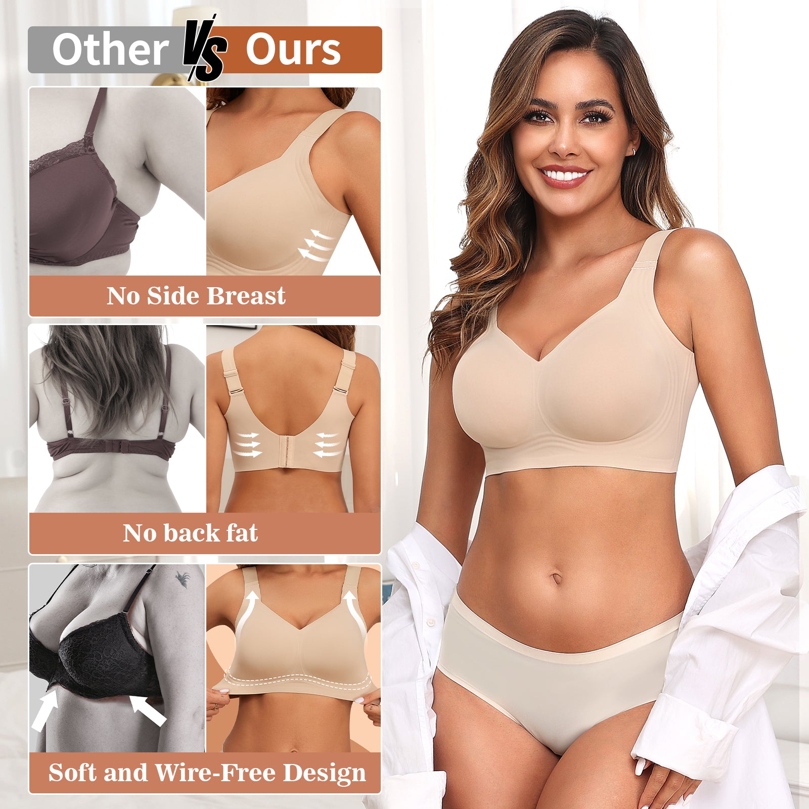 Full Coverage Seamless Wireless Supportive Bra