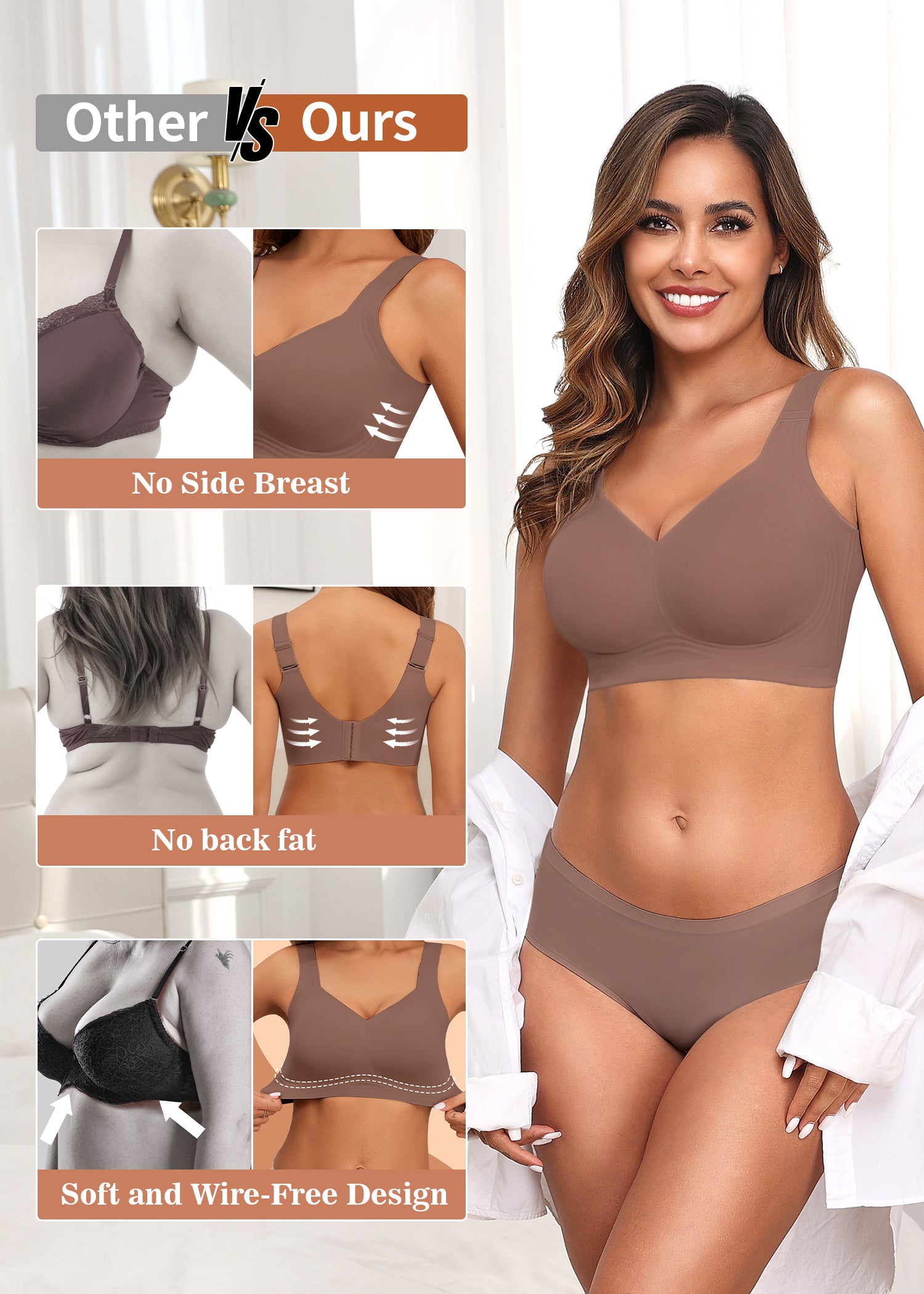 Posefree Full Coverage Seamless Wireless Supportive Bra