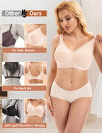 Posefree V-shaped Mesh Style Seamless Bra