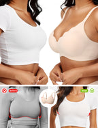 Posefree Scalloped Wireless Seamless Push Up Bra