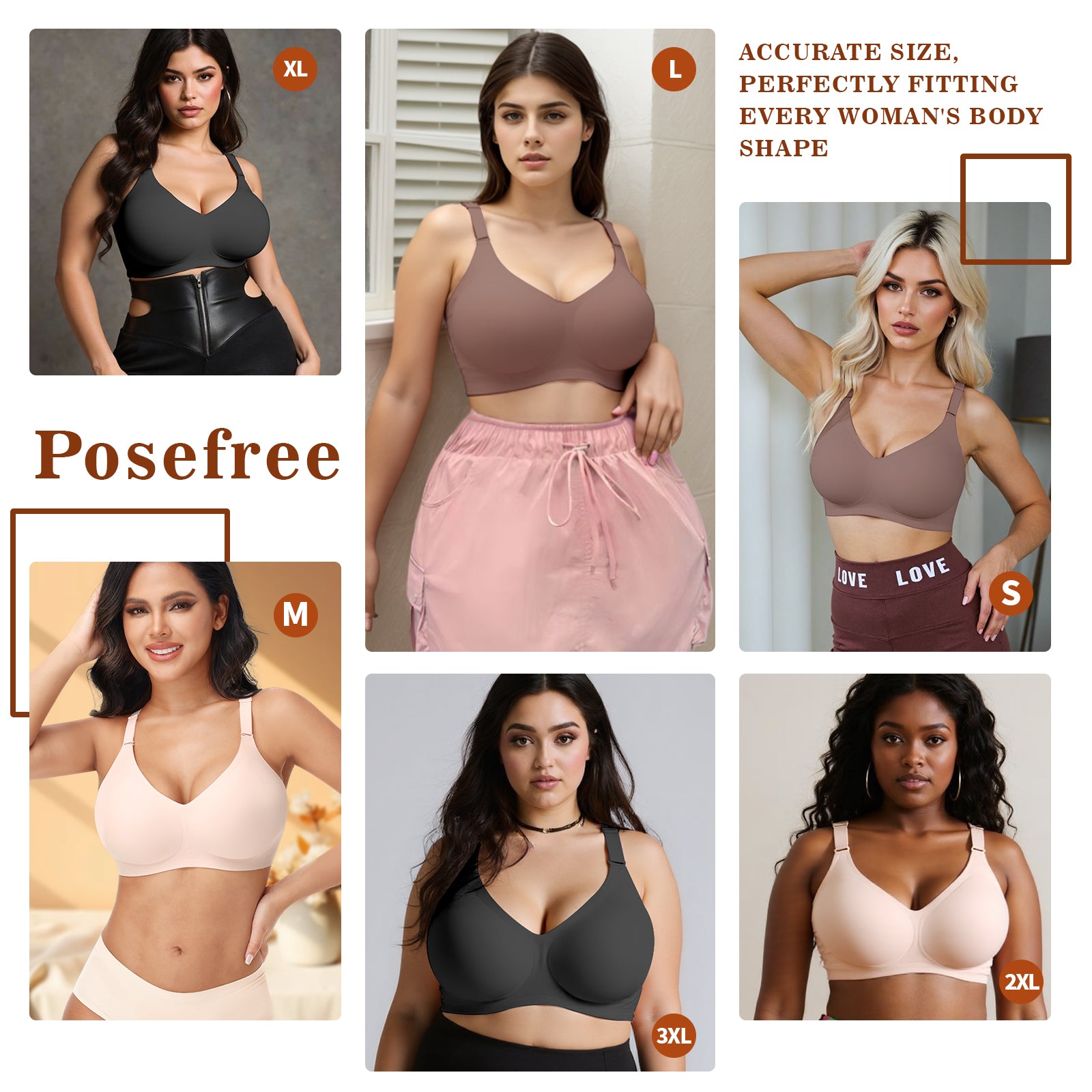 Back Fat Smoothing Padded Push Up Bra